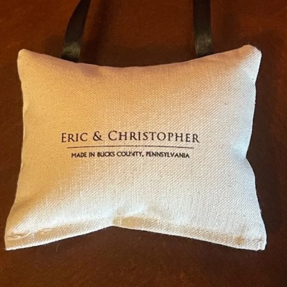 Decorative Eric & Christopher Dog Mini Pillow With Ribbon Hanging On A Tree/Door